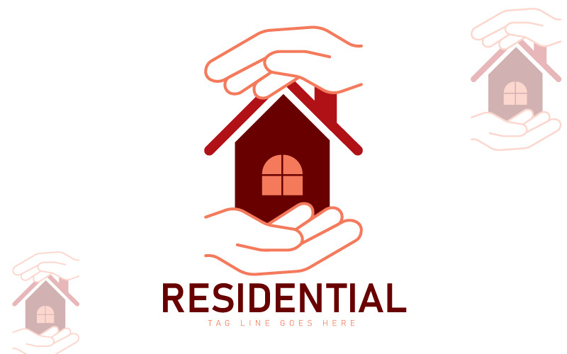 Шаблон логотипу Residential - Шаблон логотипу агентства нерухомості