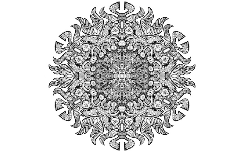 Travis Pace Mandala Illustration vektor