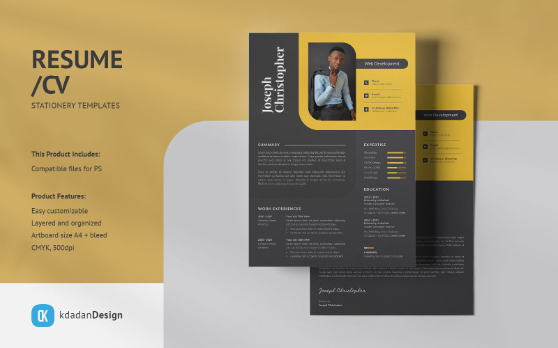 Currículum/CV Plantillas de diseño PSD Vol. 159