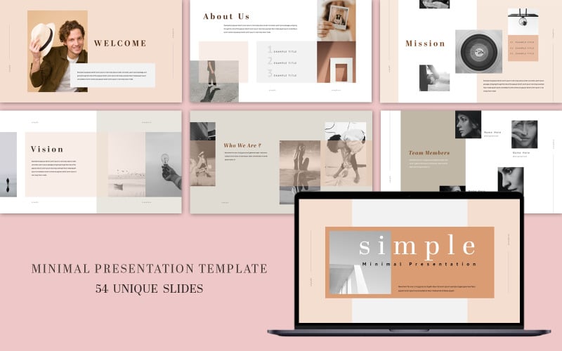 Modèle de présentation Google Slides simple et minimal