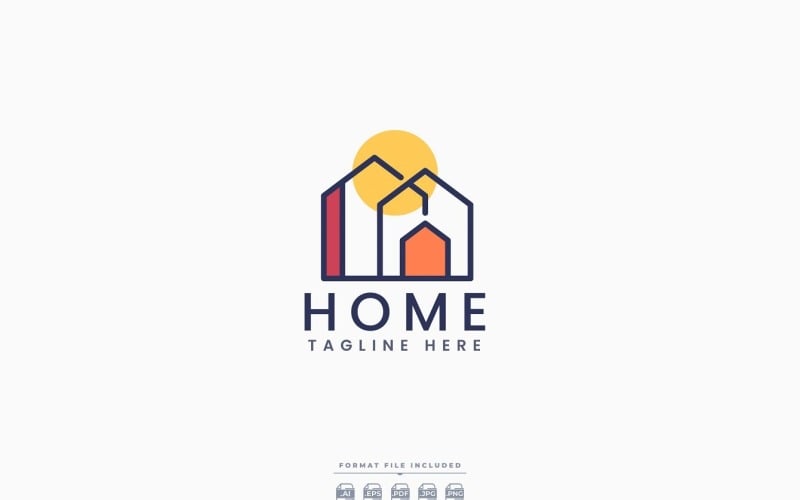 Moderne gemütliche Haus-Logo-Vorlage