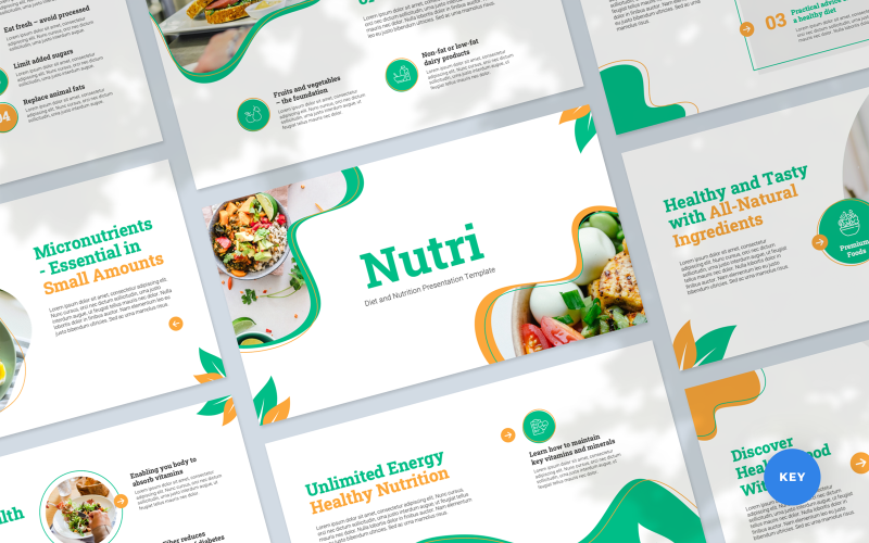 Nutri - Modello di presentazione di dieta e nutrizione