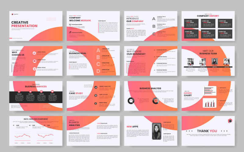 Apresentação de negócios multiuso e ideia de modelo de powerpoint de apresentação de negócios