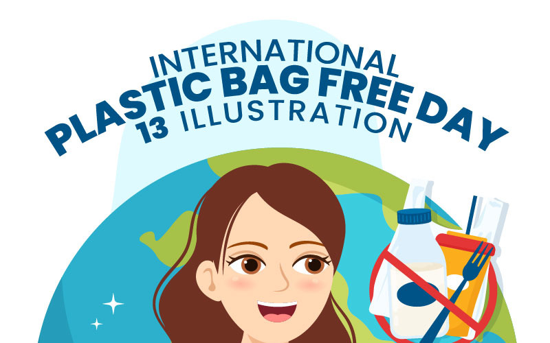 13 Иллюстрация Международного дня без пластиковых пакетов