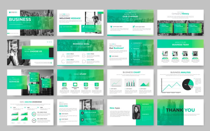 Powerpoint-Vorlage für Geschäftspräsentationen und Geschäftspräsentationen