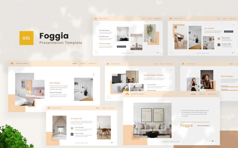 Foggia - Modèle Google Slides intérieur