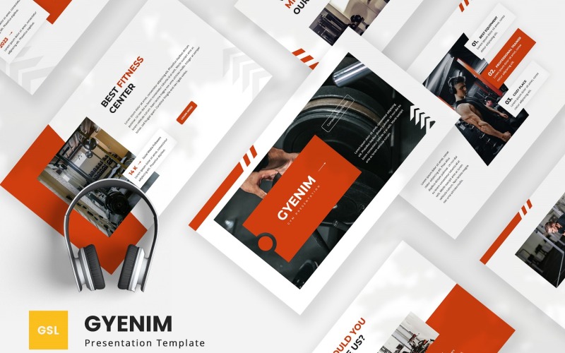 Gyenim - Gym Google Slides-sjabloon