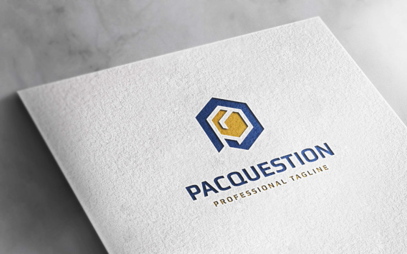 Letter P Packet Question-Logo oder Logo für die Versandlieferung