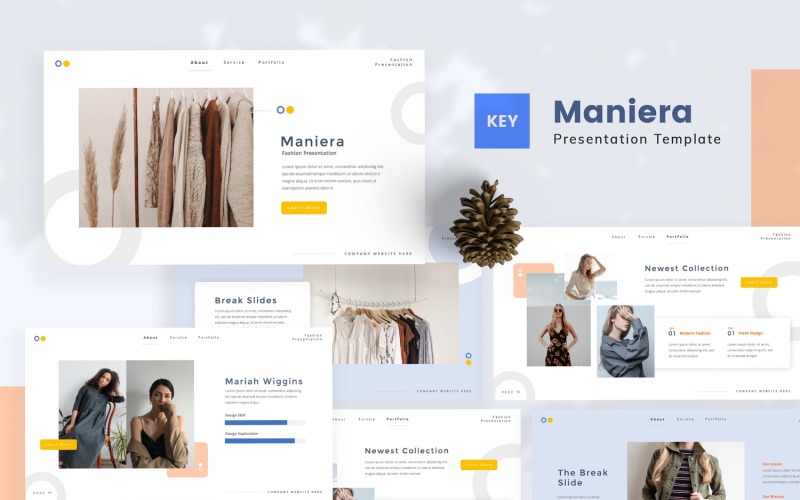 Maniera — Plantilla de presentación de moda