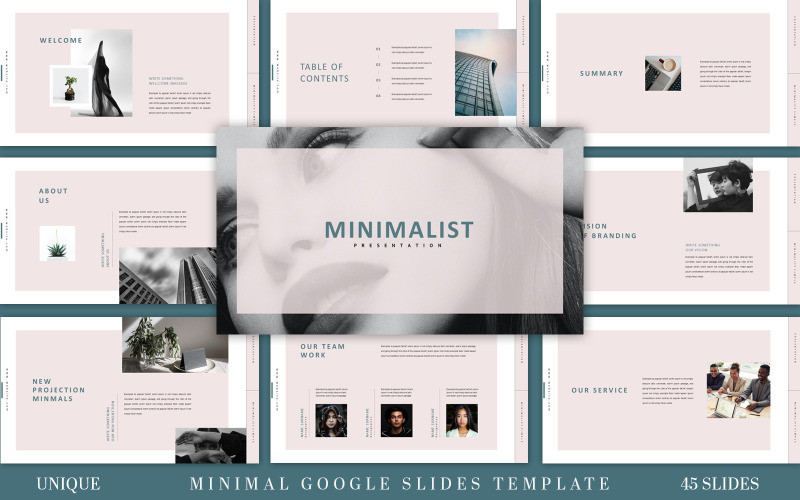 Minimalistická šablona prezentace Prezentací Google