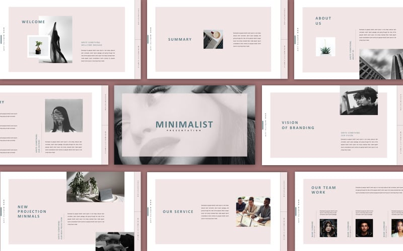 Minimalistische minimale presentatiesjabloon