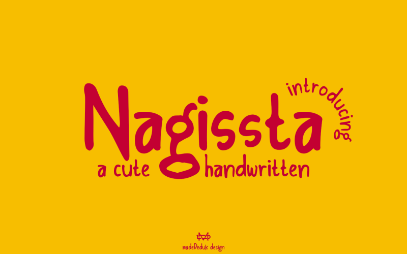 Nagissta - ett sött handskrivet typsnitt