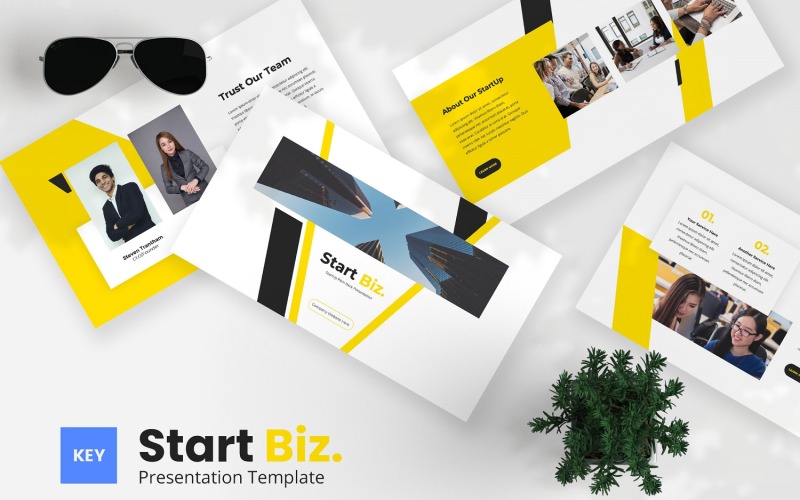 Start Biz — Modello di nota chiave del pitch deck di avvio
