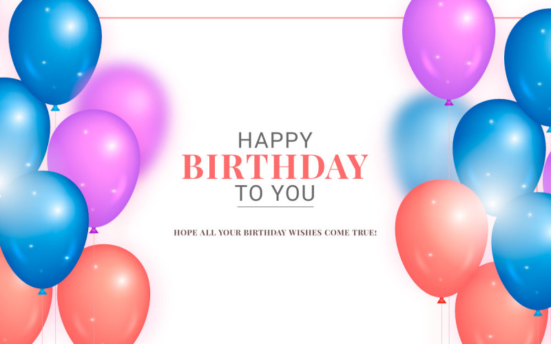 vector gelukkige verjaardag ontwerp met ballon, typografie brief en vallende confetti achtergrond