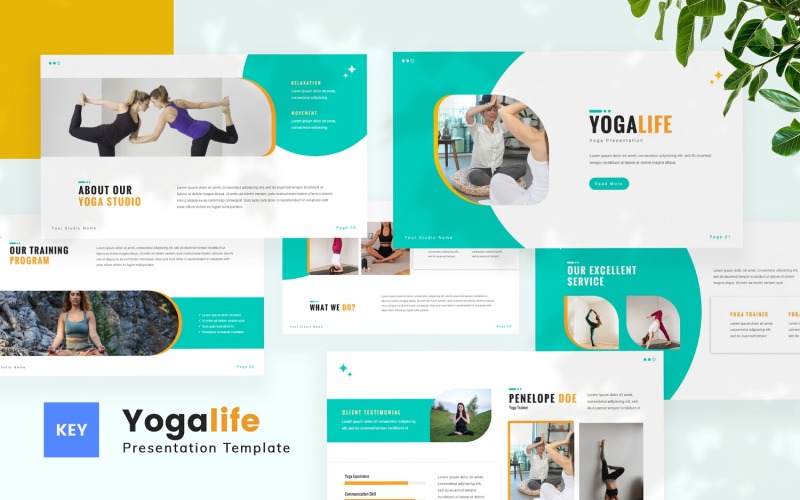 Yogalife - Yoga Keynote-sjabloon