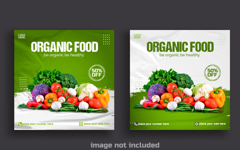 Diseño de plantilla de publicación de redes sociales de alimentos instagram de redes sociales para banner de promoción de alimentos