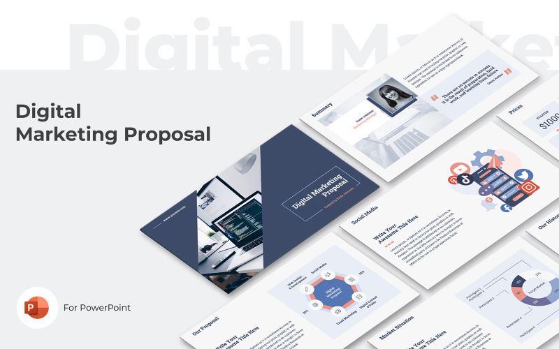 PowerPoint de propuesta de marketing digital