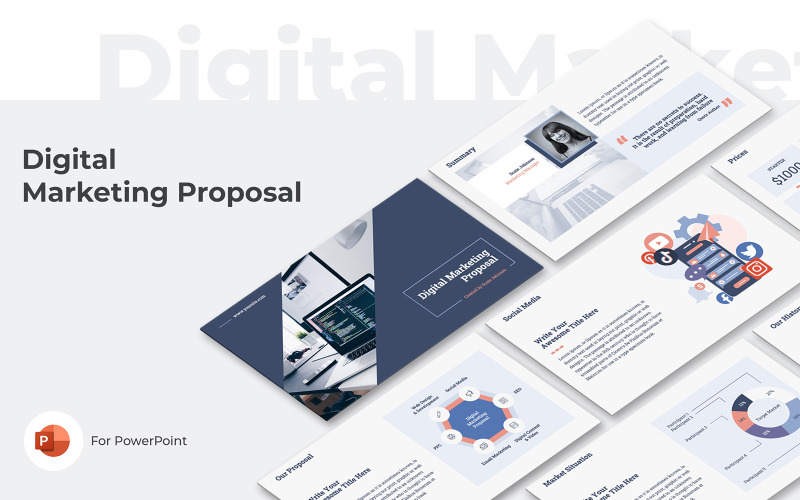 PowerPoint voor digitaal marketingvoorstel