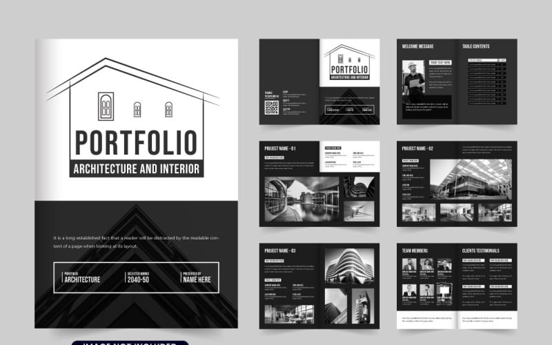 Real estate architect portfolio vector TemplateMonster