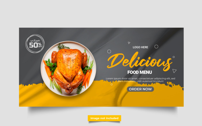 vektor luxus élelmiszer web banner közösségi média promóció banner post design