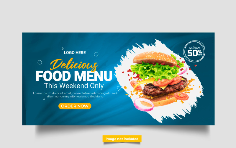 vektor lyx mat webb banner sociala medier marknadsföring banner post design koncept idé