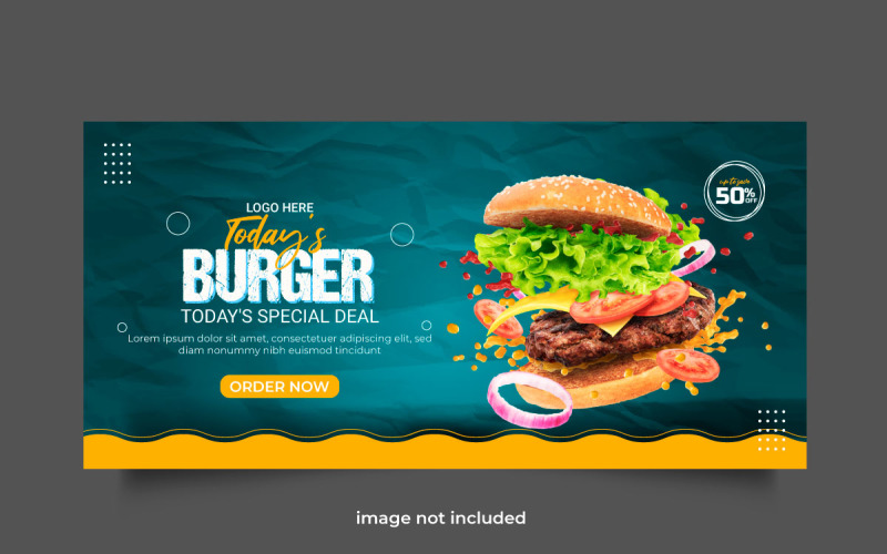 vetor ideia de design de post de banner de promoção de mídia social de banner de web de comida de luxo