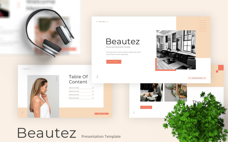 Beautez - Modelo de slides do Google para salão de beleza
