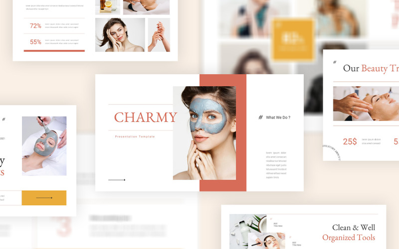 Charmy - Beauty Google Slides-sjabloon