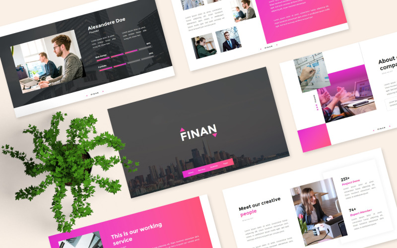 Finansiella Powerpoint-mall
