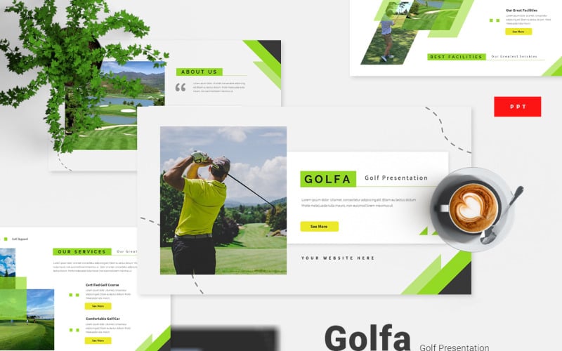 Golfa - шаблон Golf Prowerpoint