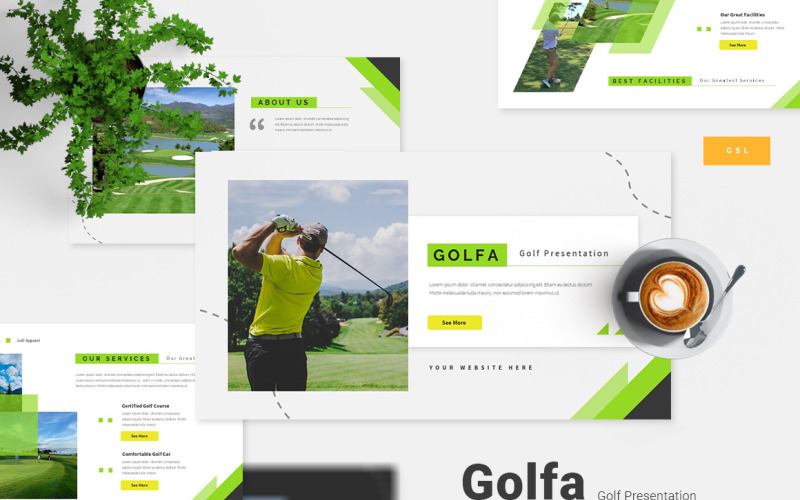 Golfa – Šablona Prezentací Google pro golf