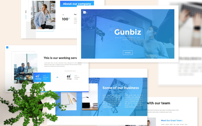 Gunbiz - obchodní šablona Powerpoint