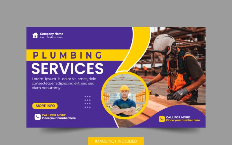Handyman home repair web banner social media post  home service post design