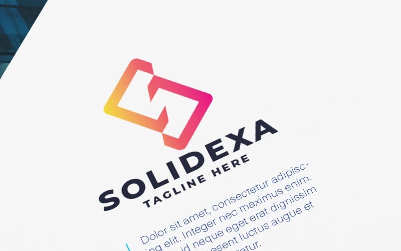 Шаблон логотипа Solidexa Letter S Pro
