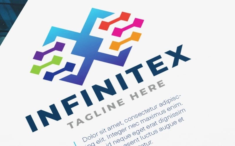 Шаблон логотипу Infinity Pixel Pro