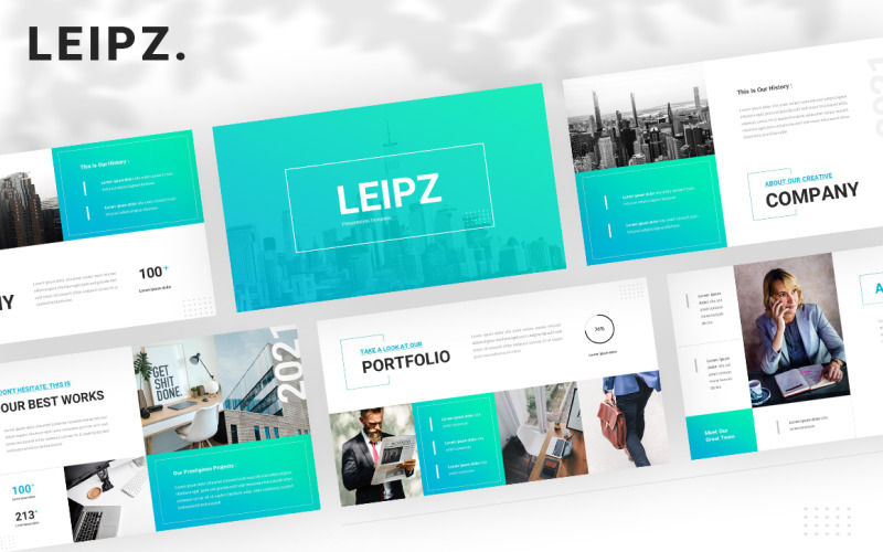 Leipzig Business Powerpoint-Vorlage