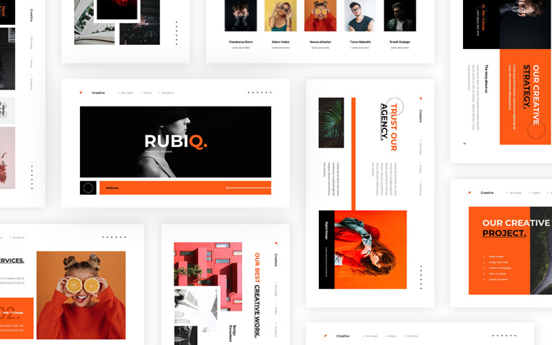 Rubiq - Modèle Google Slides créatif