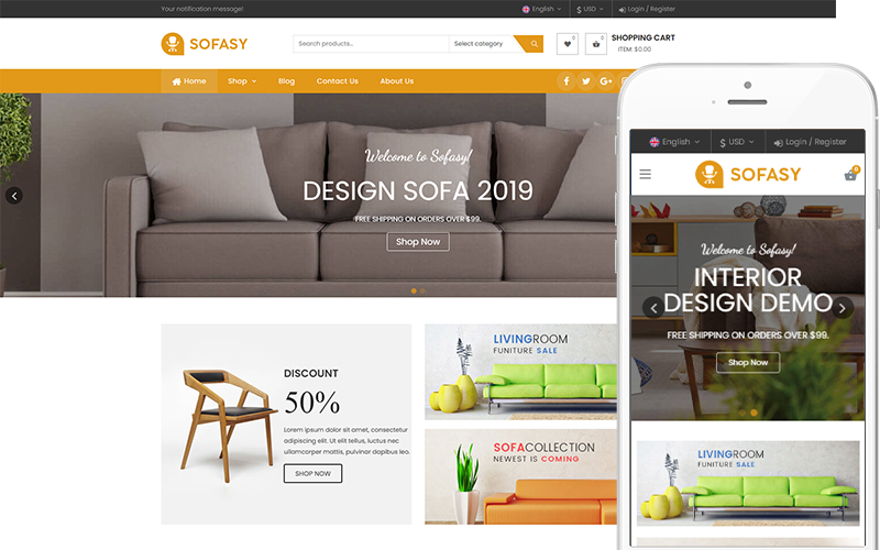 Sofasy - Theme für Möbel und Interieur WooCommerce Theme