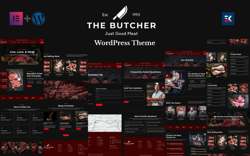 The Butcher - Temas de WP para tiendas de carne y res