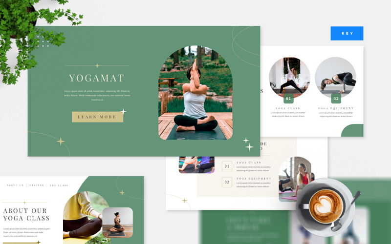Yogamat - Modello di nota chiave di yoga