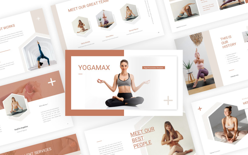 Yogamax - Шаблон PowerPoint для йоги