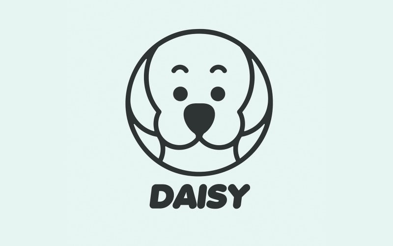 Cute Dog Logo Design Template FREE