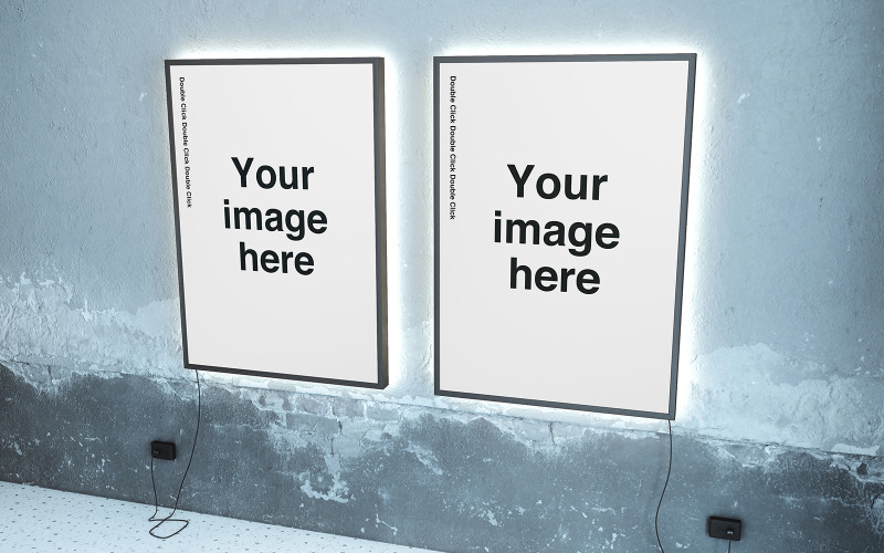 Electric Backlight Poster Mockups