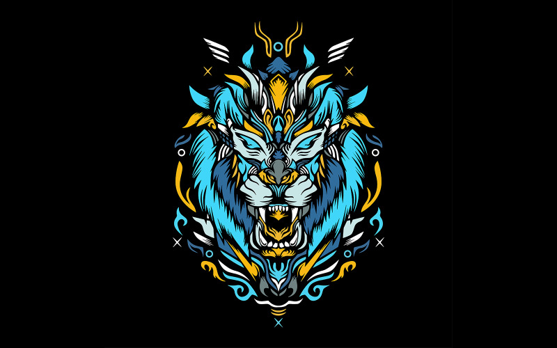 Norris Lawson Art Mandala Ilustração Colorida