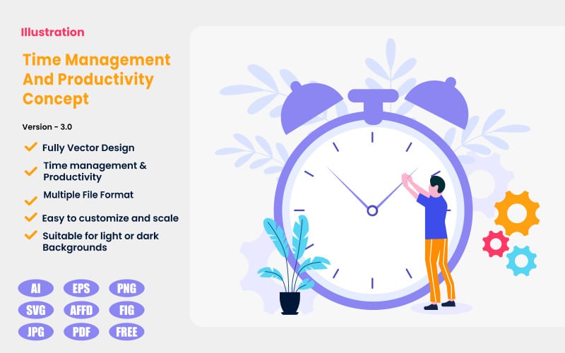 Concetto di gestione del tempo e produttività