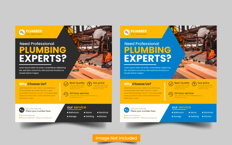 Vector Construction 和杂工上门维修社交媒体发布上门服务发布