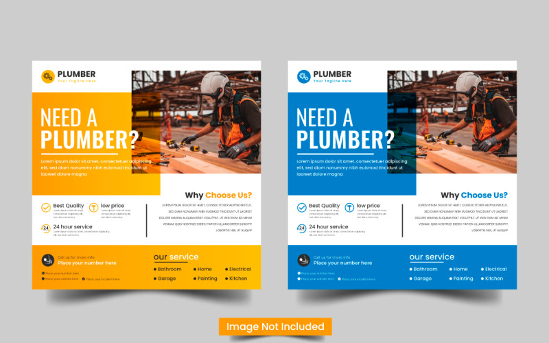 Vektor Bau- und Heimwerker-Home-Reparatur-Web-Banner-Social-Media-Beitrag