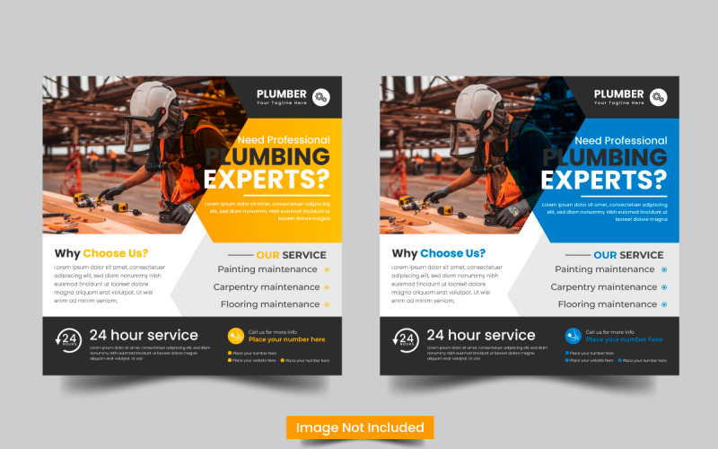 Vektor Stavební a údržbář domácí opravy web banner sociální média post design domácí služby