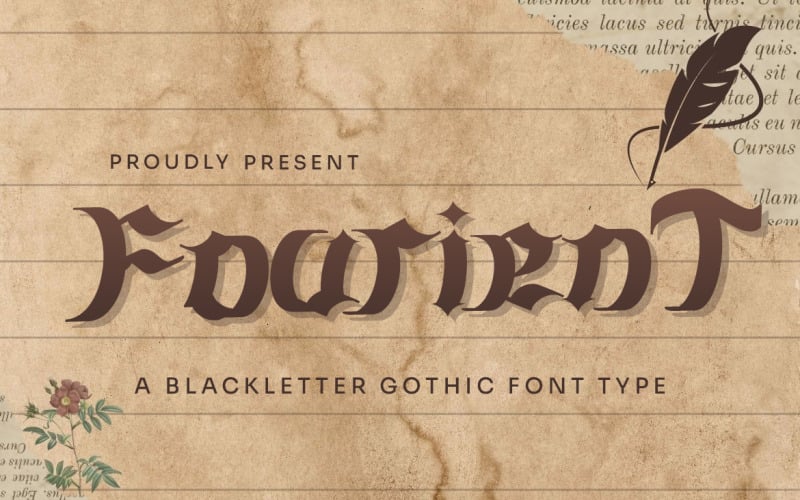 Fourient - готический шрифт Blackletter