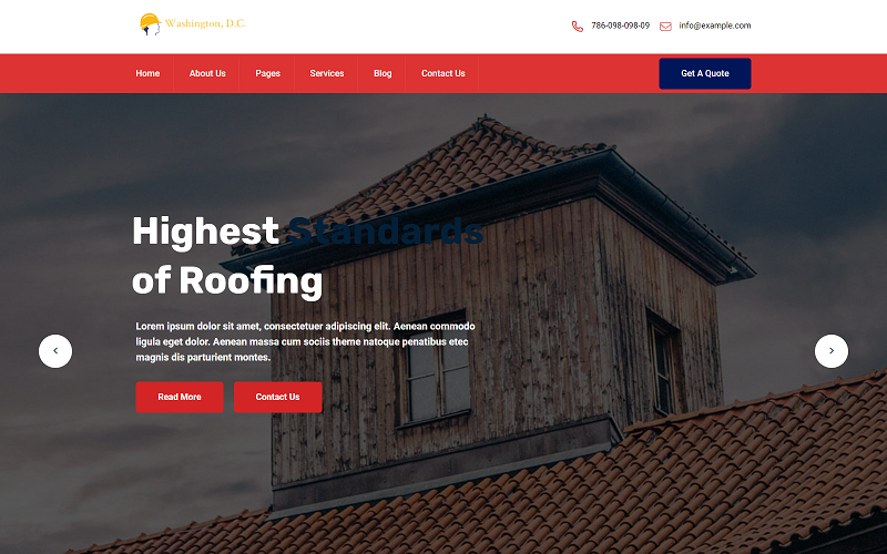 Temas de Wordpress Elementor de reparação de telhados dos EUA